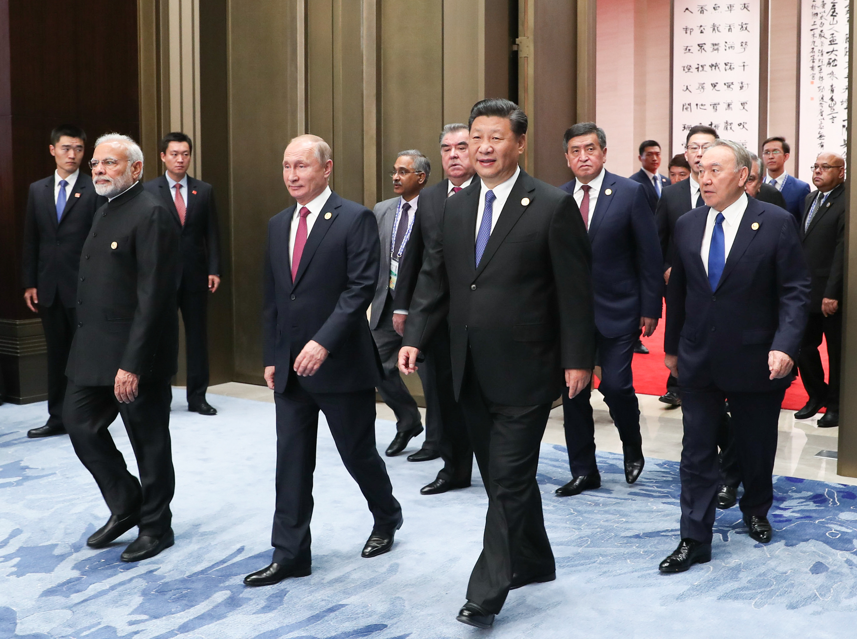 上海合作组织青岛峰会举行 习近平主持会议并发表重要讲话（超清好看版权大图）