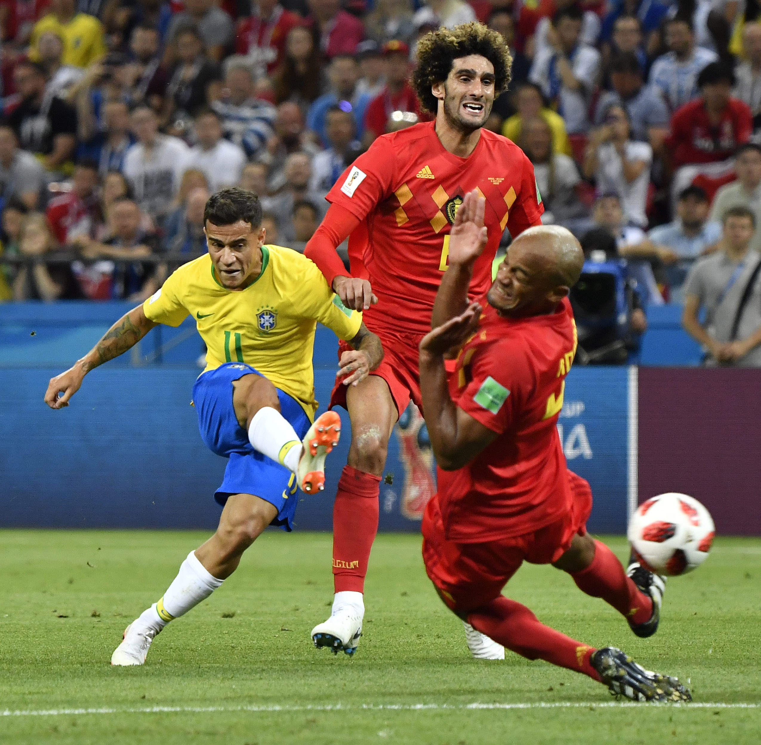 （体育·世界杯）2:1力克巴西　比利时时隔32年再次杀入世界杯四强