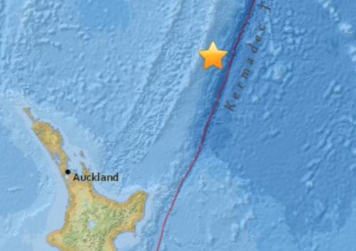 新西兰北部海域发生６．７级地震