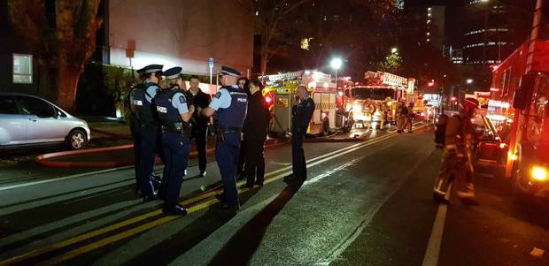 奥克兰中央警察局发生火灾