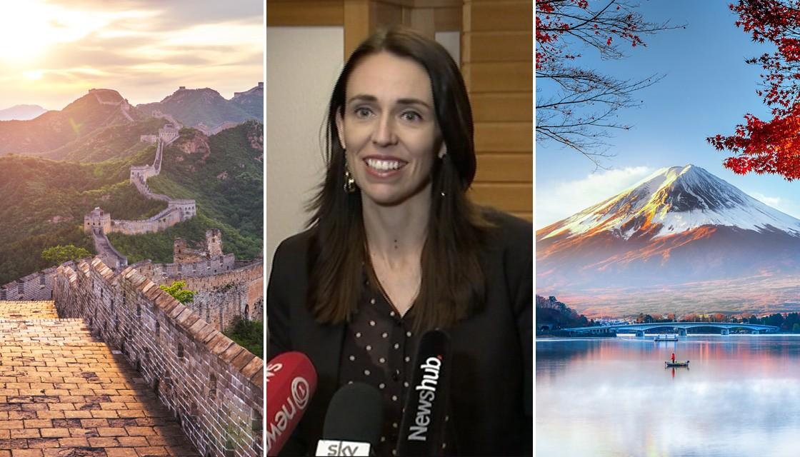 新西兰总理访问日本 尴尬地以为到了中国