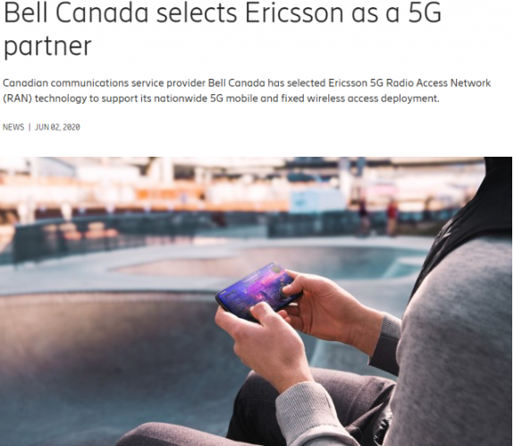 加拿大电信巨头Bell、Telus宣布放弃华为5G