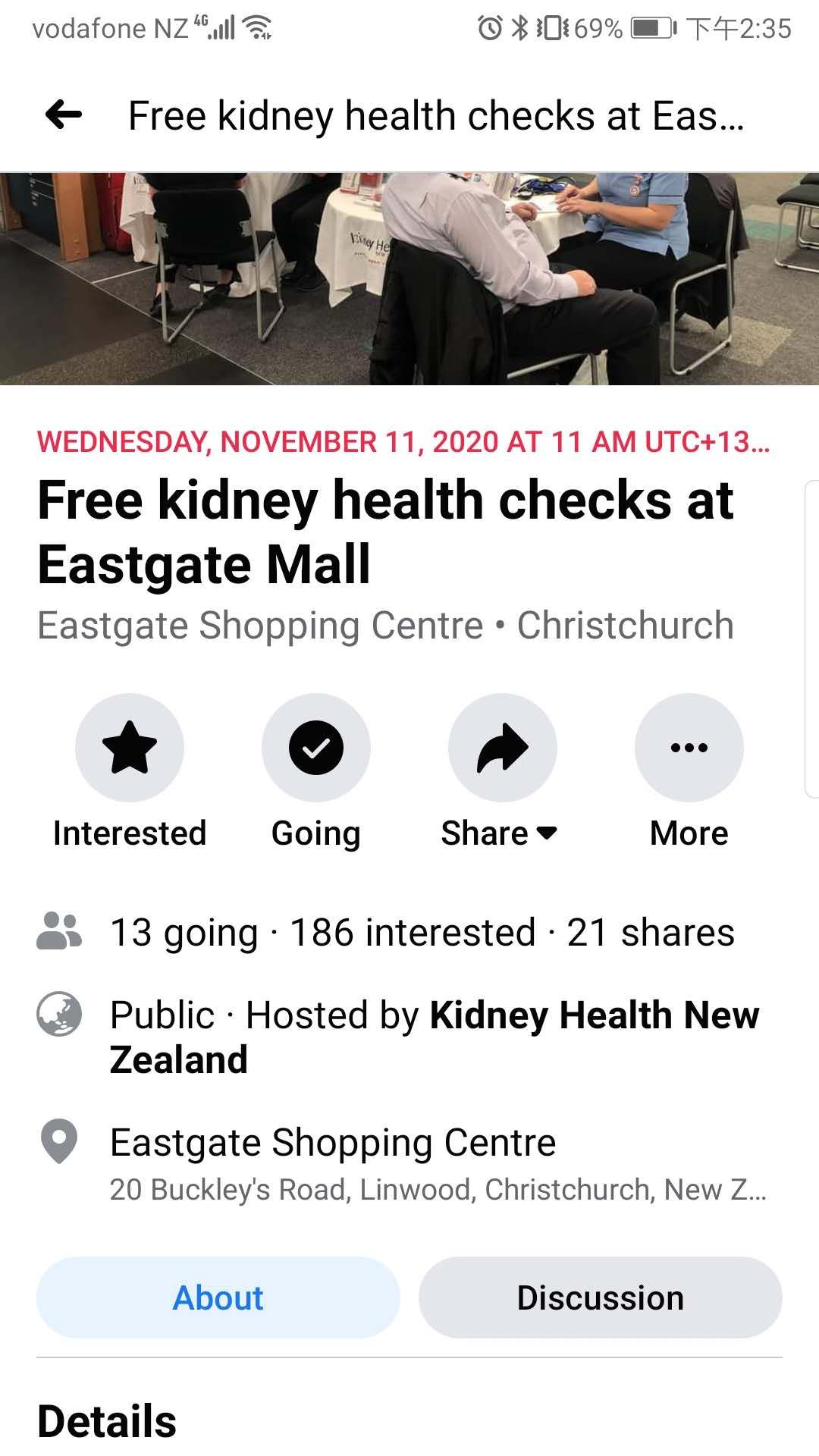 免费肾健康检查将于11日在基督城Eastgate购物中心举行 鼓励有需求者去检查