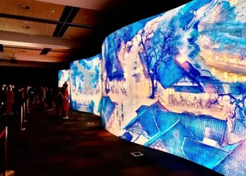 “流动的杰作-清明上河图”多媒体展在新西兰奥克兰举行