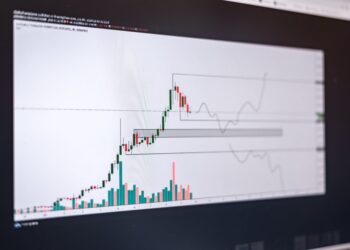 close up of a graph in a screen